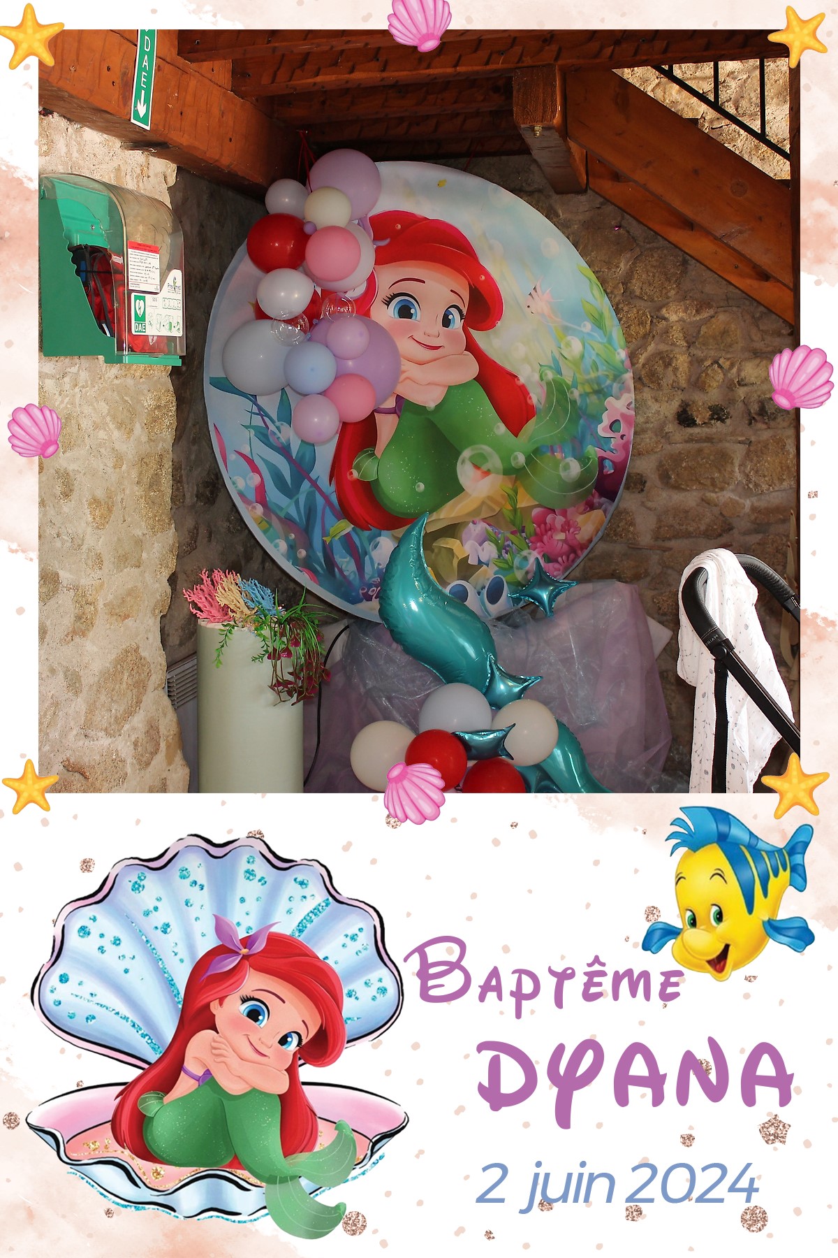 Baptême disney petite sirène